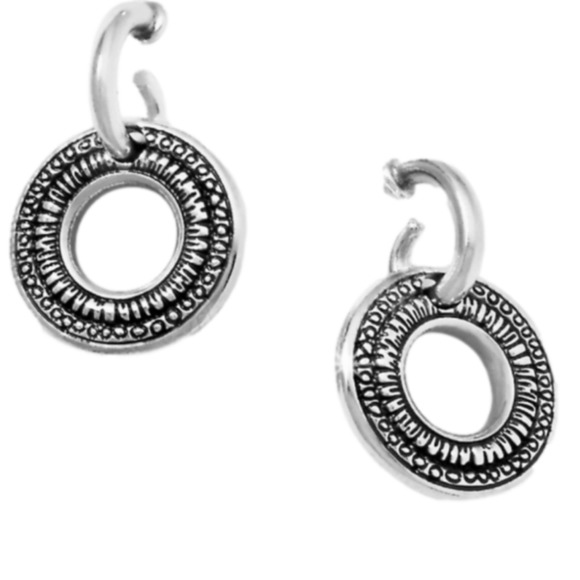 BRIGHTON TUNISIA Dangle Silver Post Earrings - Picture 1 of 7